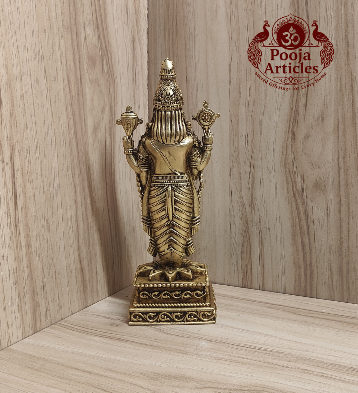 Buy Brass Lord Tirupati Balaji Idol 480 g, 7.7"– Premium Tirupati Balaji Brass Statue for Home Pooja & Vastu