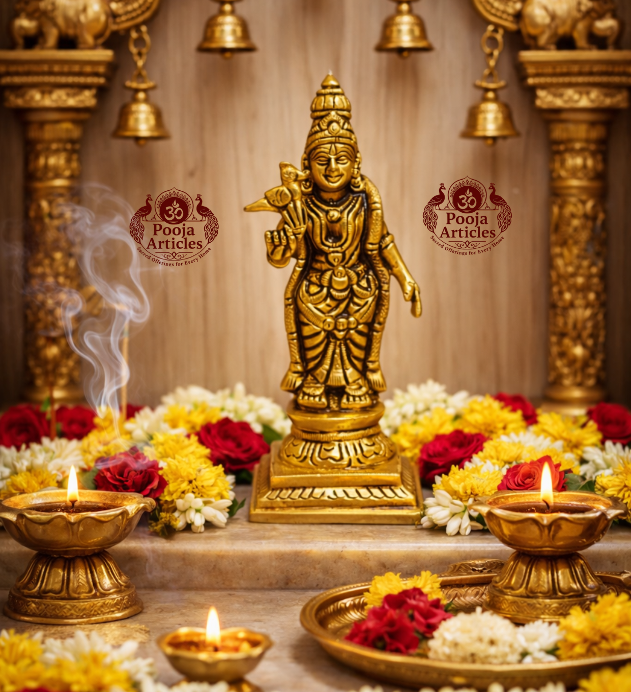 Buy Brass Meenakshi Amman Statue 420 g, 5" – Premium Brass Meenakshi Amman Idol for Home Pooja & Vastu Buy Brass Meenakshi Amman Statue 420 g, 5" – Premium Brass Meenakshi Amman Idol for Home Pooja & Vastu