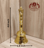 Buy Brass Pooja Bell With Garuda 150g, 4.6" – Premium Brass Temple Bell for Daily Hindu Worship