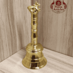 Buy Brass Pooja Bell with Nandi 150g, 4.6" | Premium Brass Temple Bell for Shiva Worship