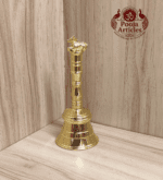 Buy Brass Pooja Bell with Nandi 150g, 4.6" | Premium Brass Temple Bell for Shiva Worship