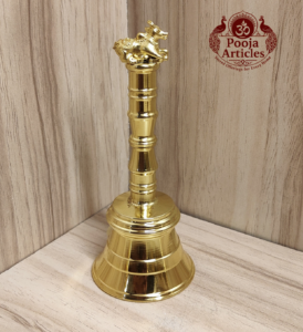 Buy Brass Pooja Bell with Nandi 150g, 4.6" | Divine Brass Temple Bell for Shiva Worship 1 Buy Brass Pooja Bell with Nandi 150g, 4.6" | Premium Brass Temple Bell for Shiva Worship