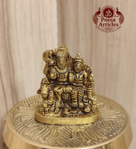 Buy Brass Shiva Family Statue 90g, 1.6" – Premium Brass Shiva Family Idol for Home Pooja
