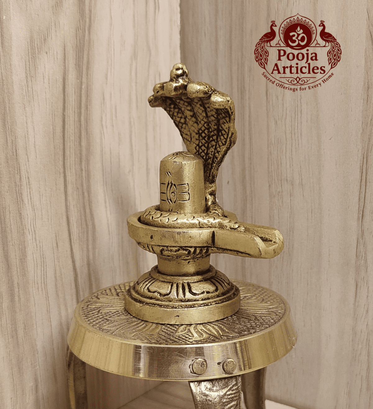Buy Brass Shiva Lingam Statue 250g, 3.4" – Divine Brass Shiva Lingam Statue for Home Pooja