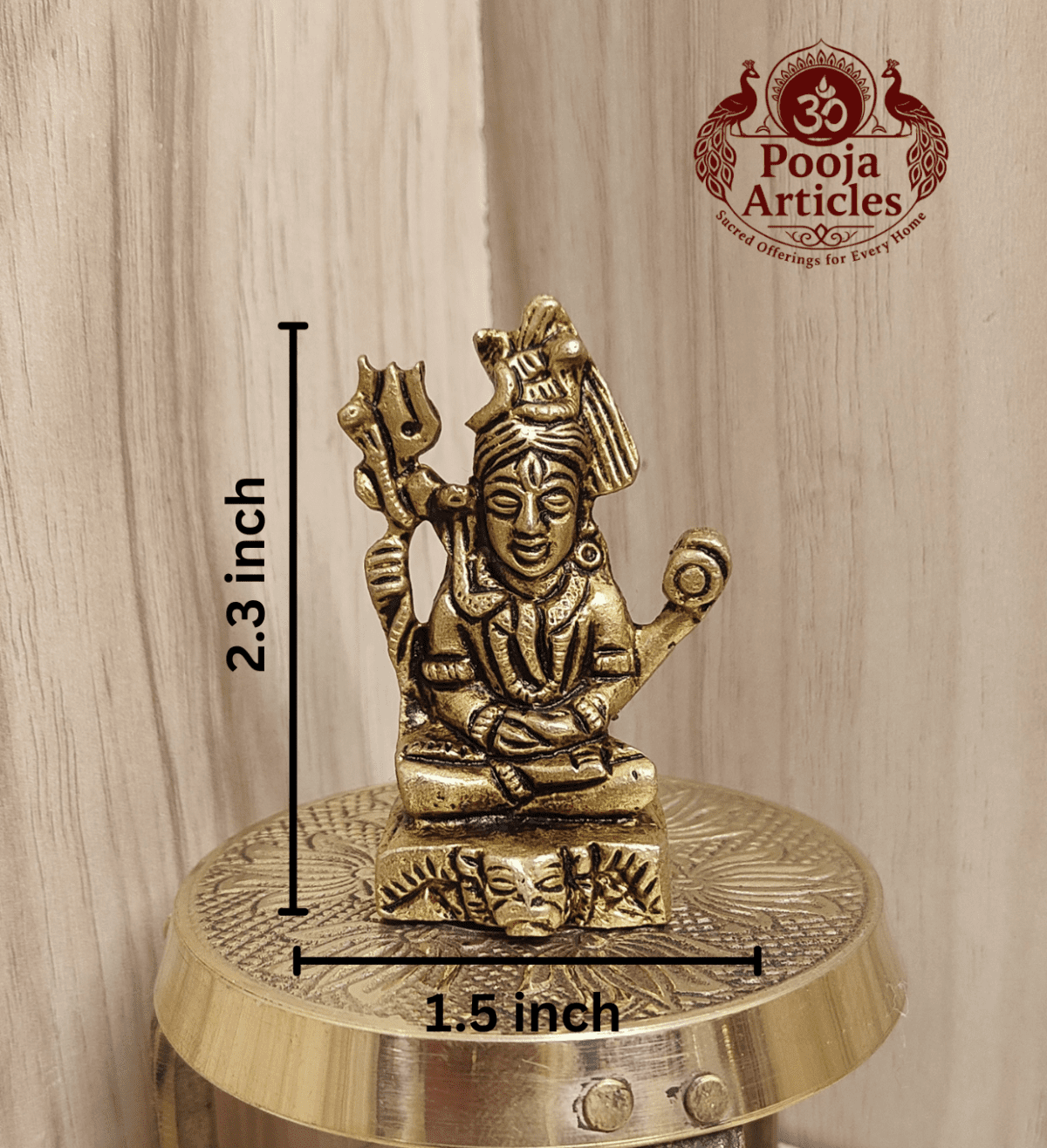 Buy Brass Shiva Statue 120g, 2.3" – Sacred Brass Shiva Idol for Home Pooja