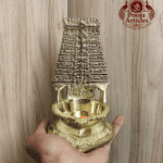 Buy Brass Thiruchendur Gopuram Vilakku 400g, 5.5" – Divine Brass Vilakku for Home Pooja