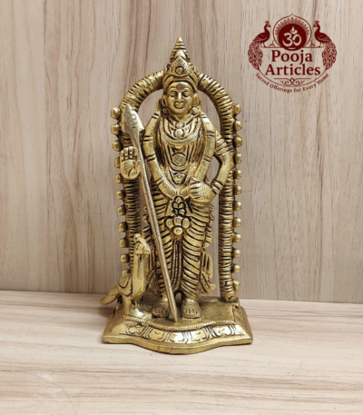 Buy Malaysia Murugan Brass Idol 1.2Kg, 7" – Divine Brass Murugan Idol for Home Temple & Pooja