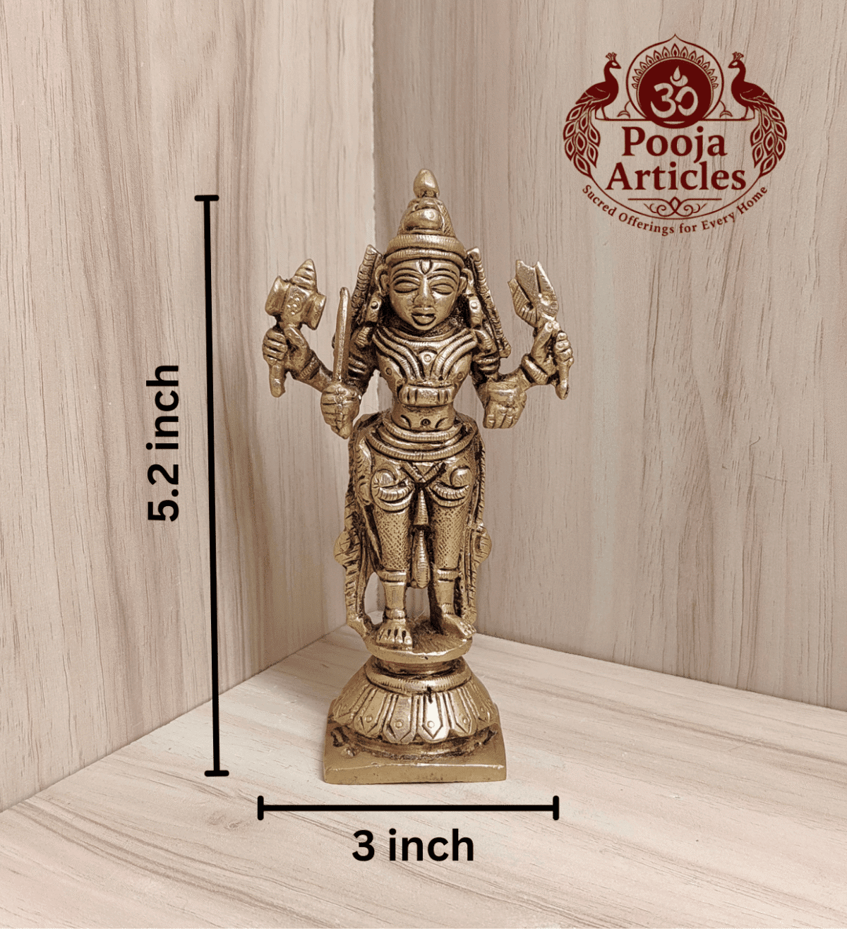 Buy Mariamman Brass Idol 400 g, 5.2" – Divine Mariamman Statue for Home Pooja