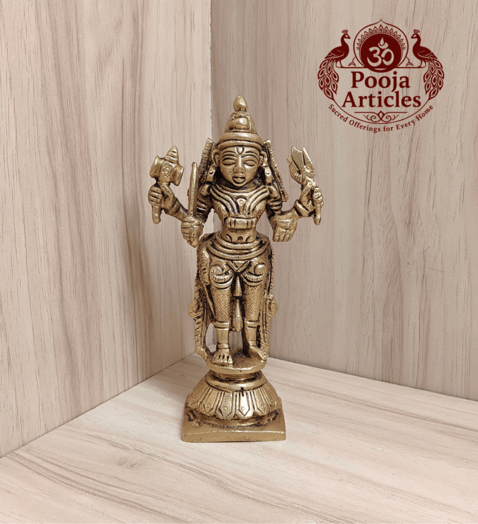 Buy Mariamman Brass Idol 400 g, 5.2" – Divine Mariamman Statue for Home Pooja