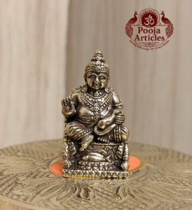 Buy Miniature Brass Kubera Statue 30g, 1.4" – Divine Brass Kubera Idol for Wealth 4 Buy Miniature Brass Kubera Statue 30g, 1.4" – Divine Brass Kubera Idol for Wealth