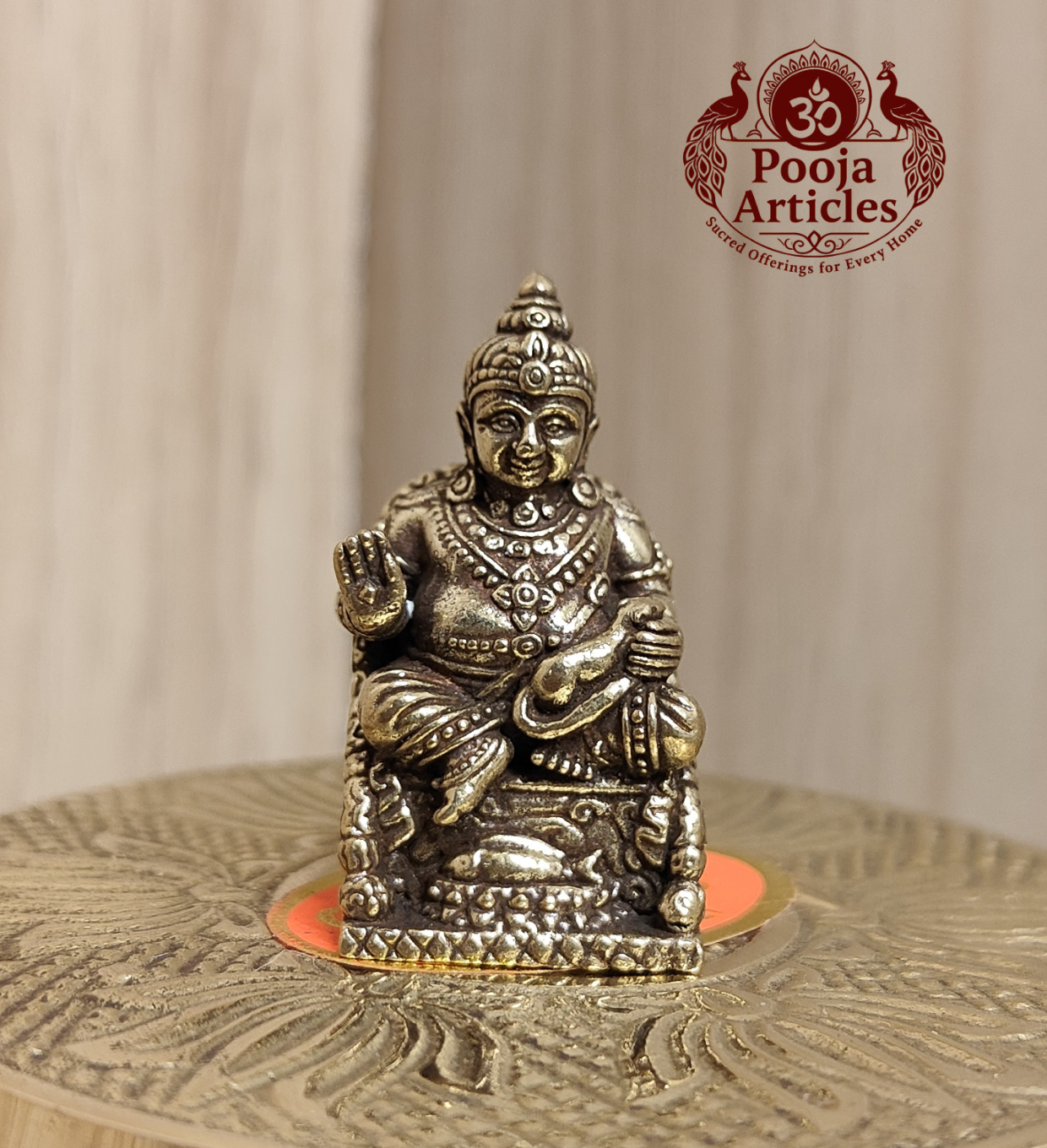 Buy Miniature Brass Kubera Statue 30g, 1.4" – Divine Brass Kubera Idol for Wealth Buy Miniature Brass Kubera Statue 30g, 1.4" – Divine Brass Kubera Idol for Wealth