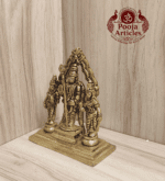 Buy Murugan Valli Deivanai Brass Idol 440g, 4.2" – Brass Murugan Idol for Home Temple & Prosperity