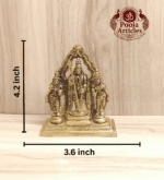 Buy Murugan Valli Deivanai Brass Idol 440g, 4.2" – Brass Murugan Idol for Home Temple & Prosperity