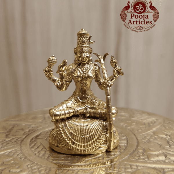Buy Panchaloha Kamatchi Amman Statue 25g, 1.5" – Sacred Panchaloga Kamatchi Amman Idol for Divine Blessings