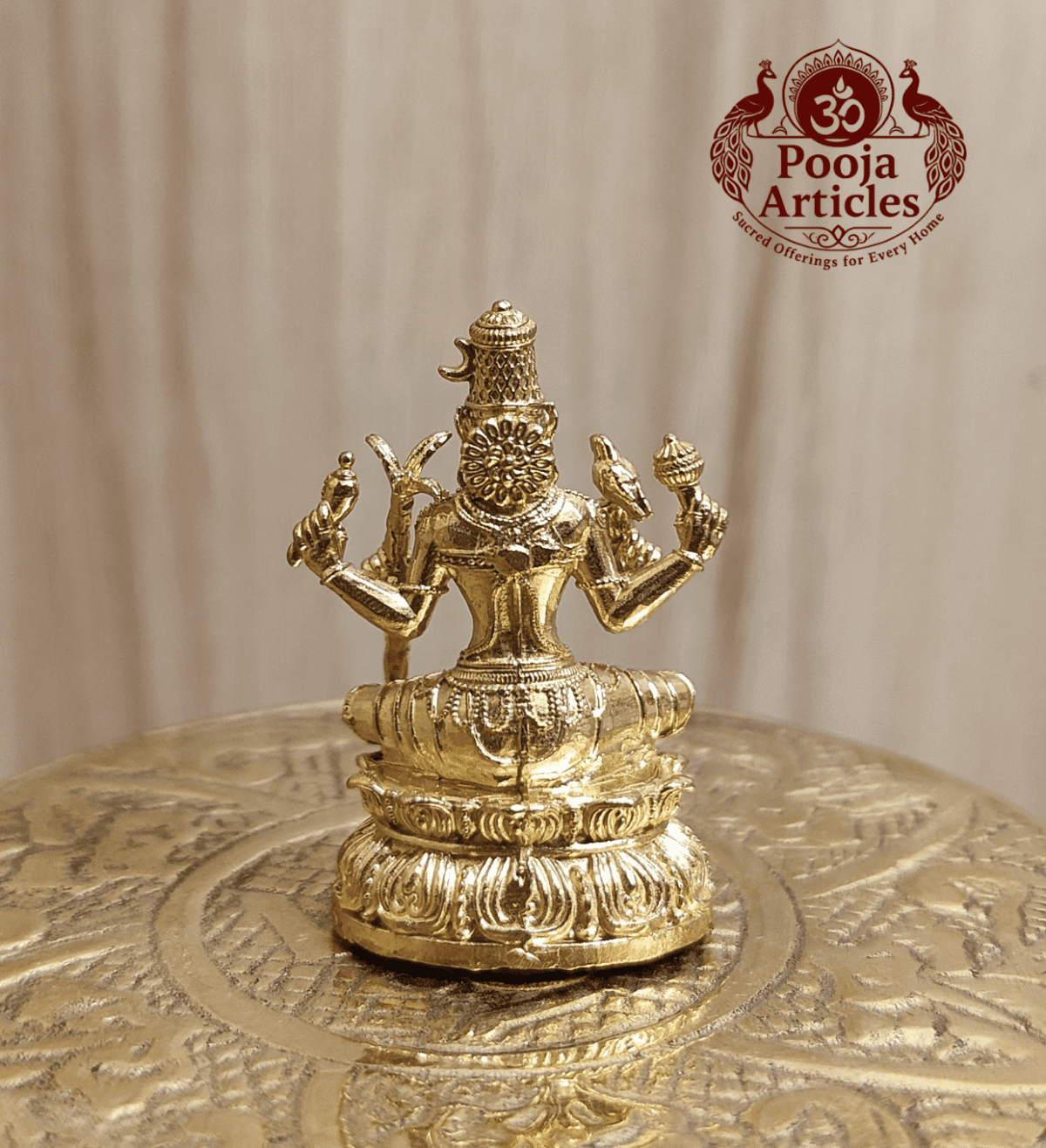 Buy Panchaloha Kamatchi Amman Statue 25g, 1.5" – Sacred Panchaloga Kamatchi Amman Idol for Divine Blessings