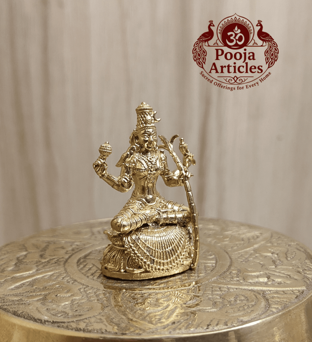 Buy Panchaloha Kamatchi Amman Statue 25g, 1.5" – Sacred Panchaloga Kamatchi Amman Idol for Divine Blessings