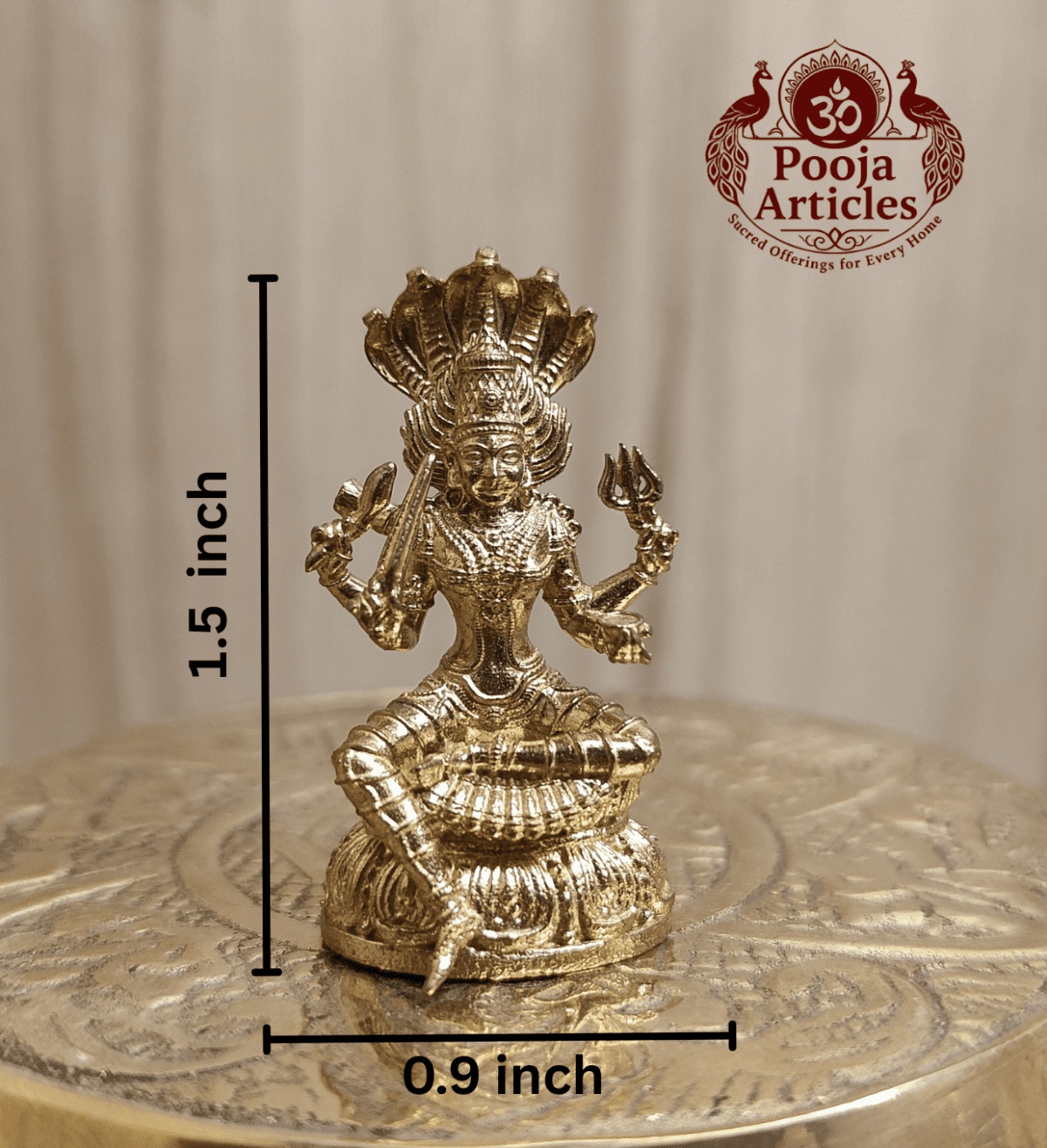Buy Panchaloha Mariamman Idol 25g, 1.5" – Sacred Panchaloga Mariamman Statue for Protection