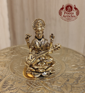 Buy Panchaloha Saraswati Idol 25g, 1.2" – Pure Panjalogam Saraswati Statue for Wisdom 4 Buy Panchaloha Saraswati Idol 25g, 1.2" – Pure Panjalogam Saraswati Statue for Wisdom