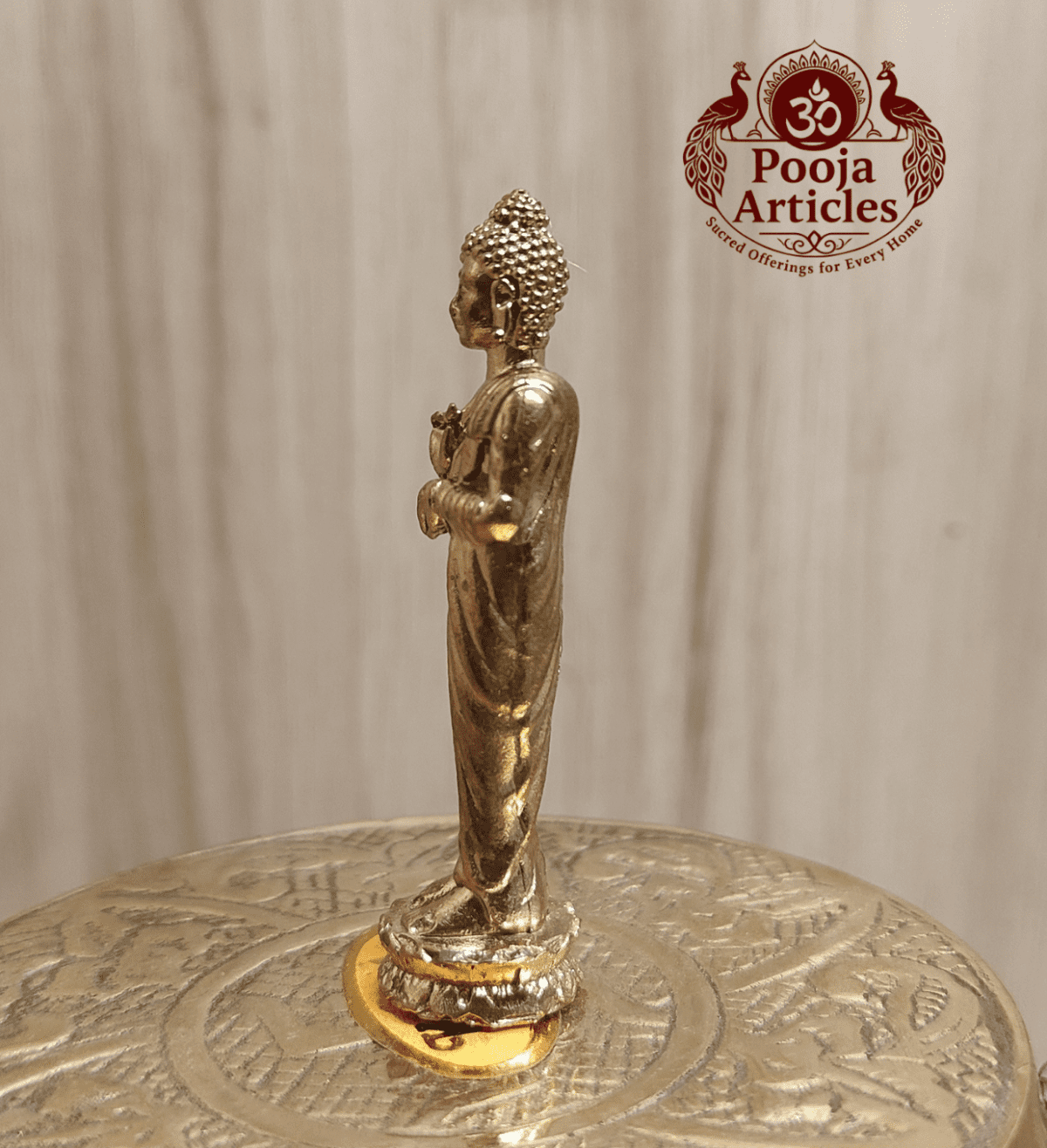Buy Panchaloha Standing Buddha Idol 30g, 2.2" – Sacred Standing Buddha Statue for Peace