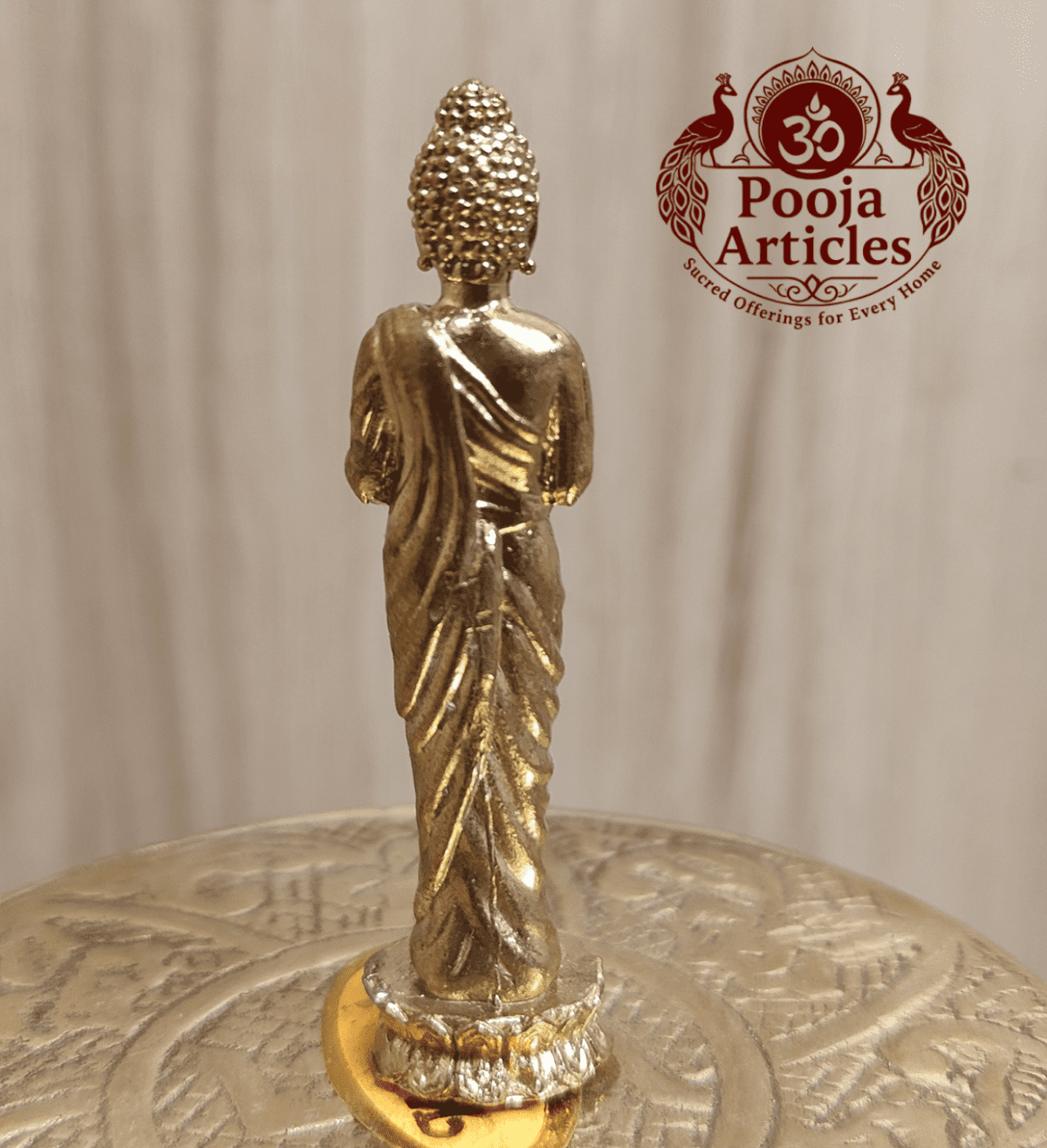 Buy Panchaloha Standing Buddha Idol 30g, 2.2" – Sacred Standing Buddha Statue for Peace