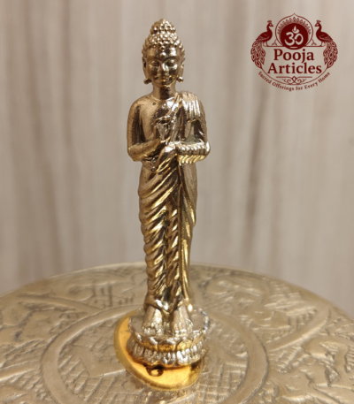 Buy Panchaloha Standing Buddha Idol 30g, 2.2" – Sacred Standing Buddha Statue for Peace