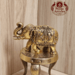 Buy Premium Brass Elephant Statue 190g, 2.5" – Brass Elephant Idol for Home Decor
