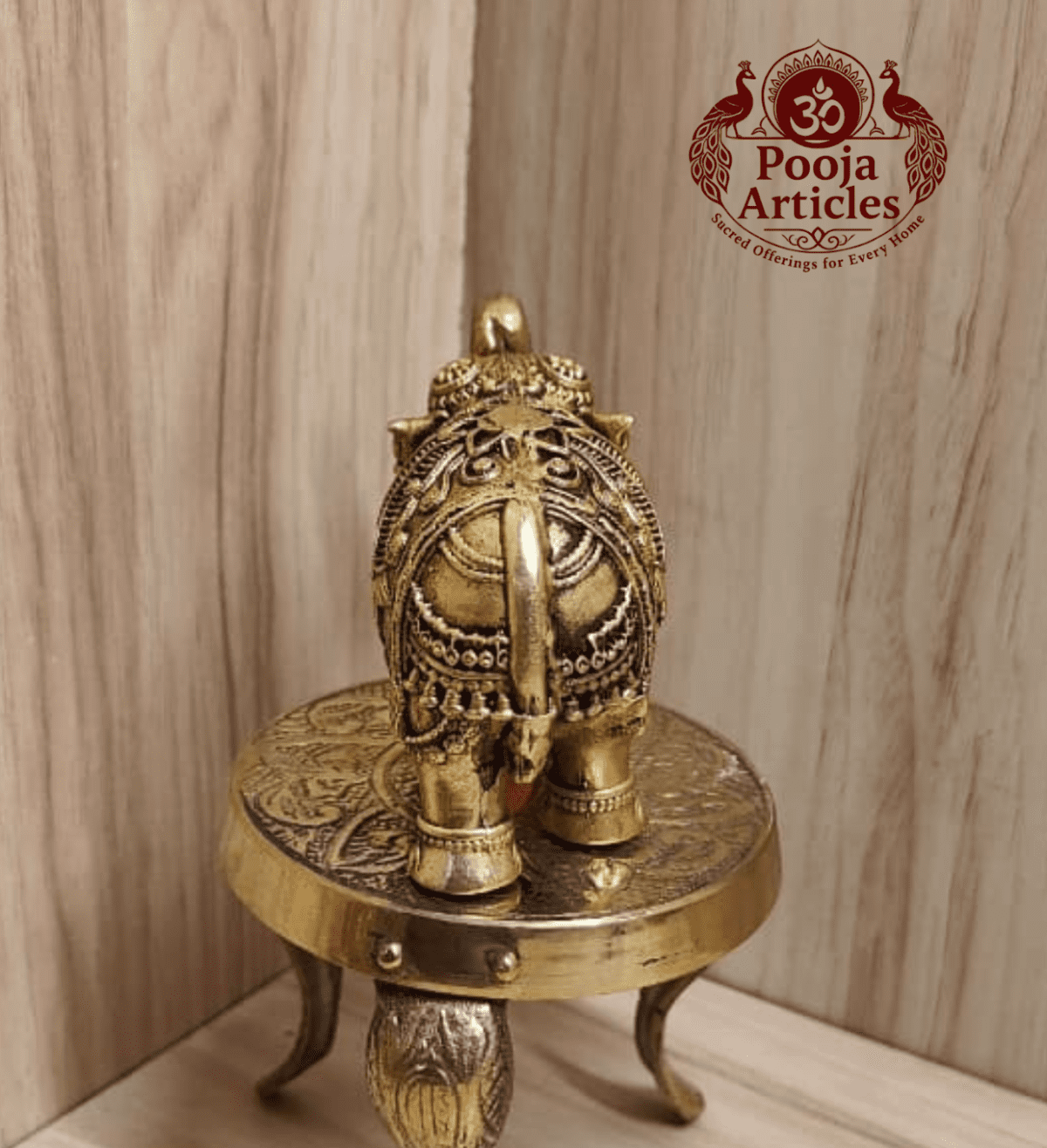 Buy Premium Brass Elephant Statue 190g, 2.5" – Brass Elephant Idol for Home Decor