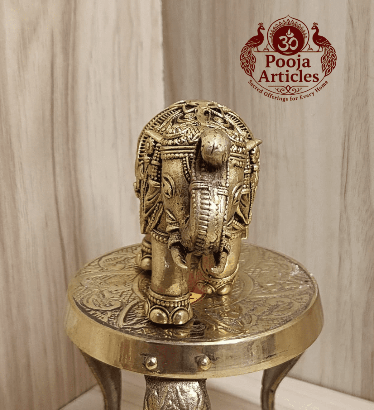 Buy Premium Brass Elephant Statue 190g, 2.5" – Brass Elephant Idol for Home Decor