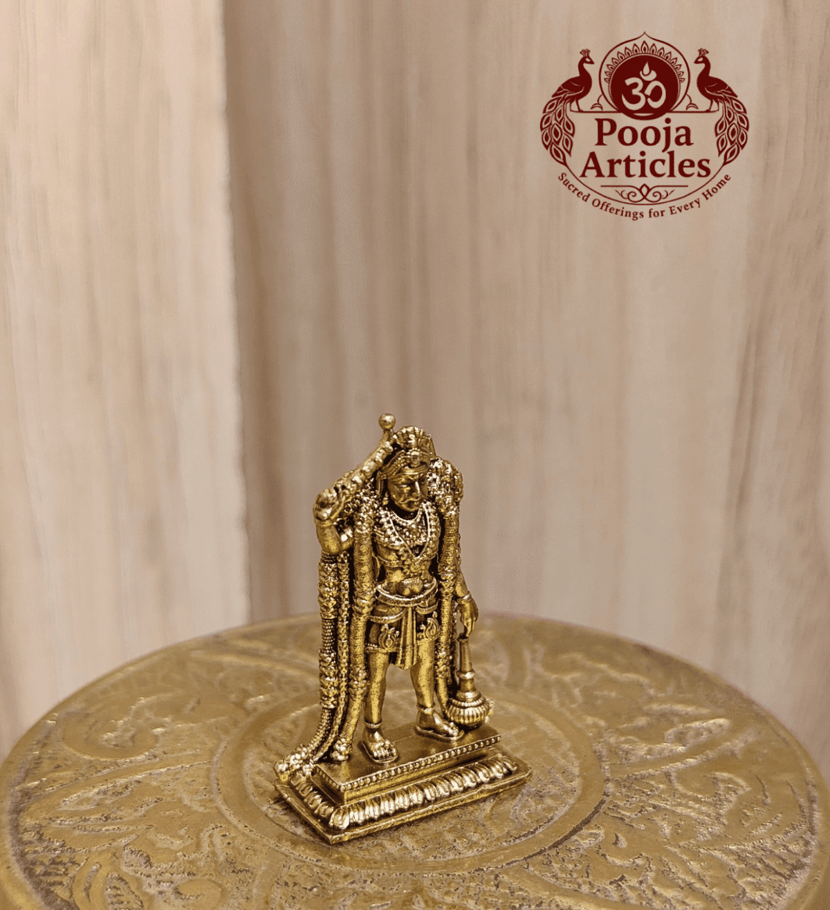 Buy Premium Brass Karuppasamy Statue 15 g, 1.5"– Mini Karuppasamy Swamy Idol for Home Pooja & Gifiting