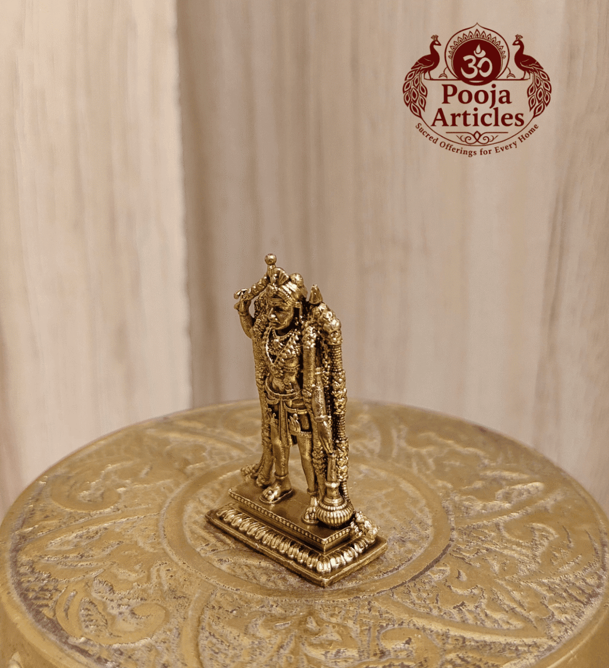 Buy Premium Brass Karuppasamy Statue 15 g, 1.5"– Mini Karuppasamy Swamy Idol for Home Pooja & Gifiting