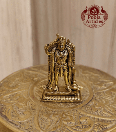 Buy Premium Brass Karuppasamy Statue 15 g, 1.5"– Mini Karuppasamy Swamy Idol for Home Pooja & Gifiting