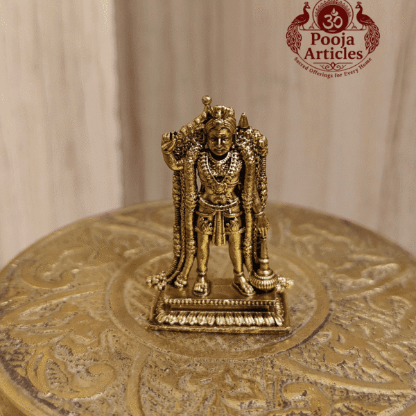 Buy Premium Brass Karuppasamy Statue 15 g, 1.5"– Mini Karuppasamy Swamy Idol for Home Pooja & Gifiting