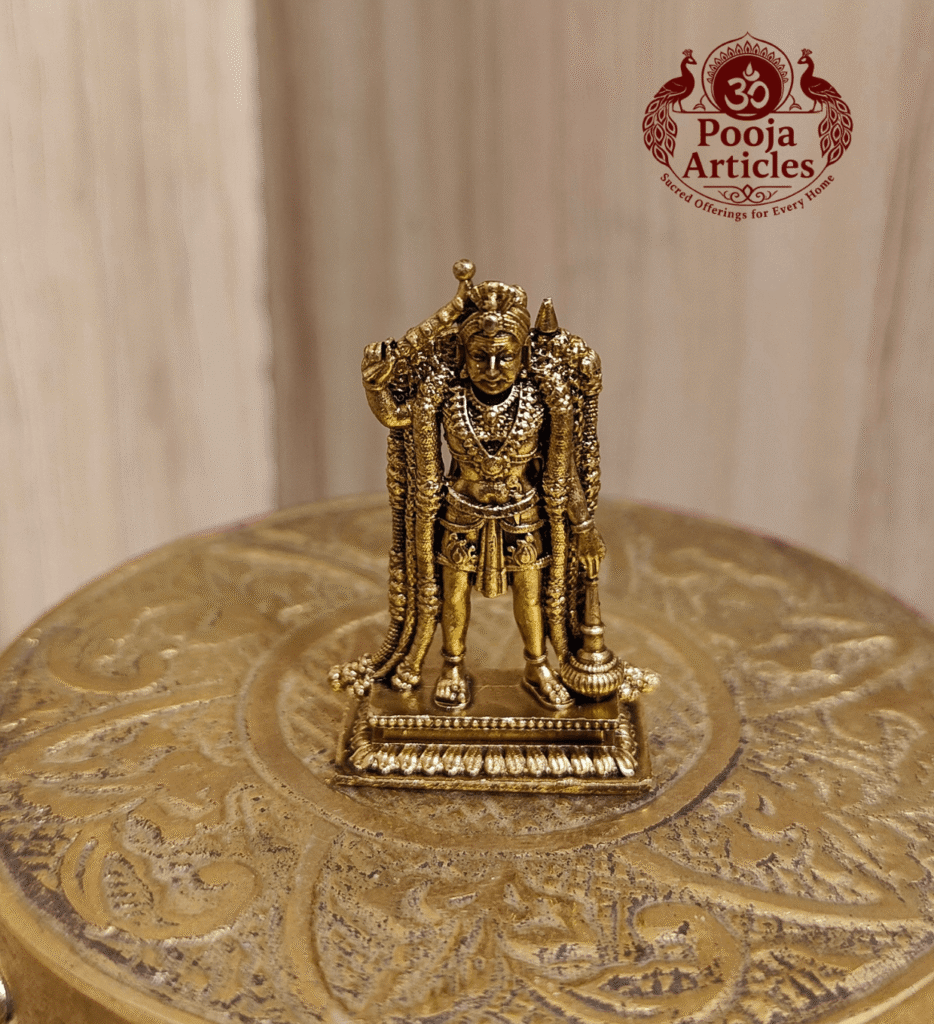Buy Premium Brass Karuppasamy Statue 15 g, 1.5"– Mini Karuppasamy Swamy Idol for Home Pooja & Gifiting