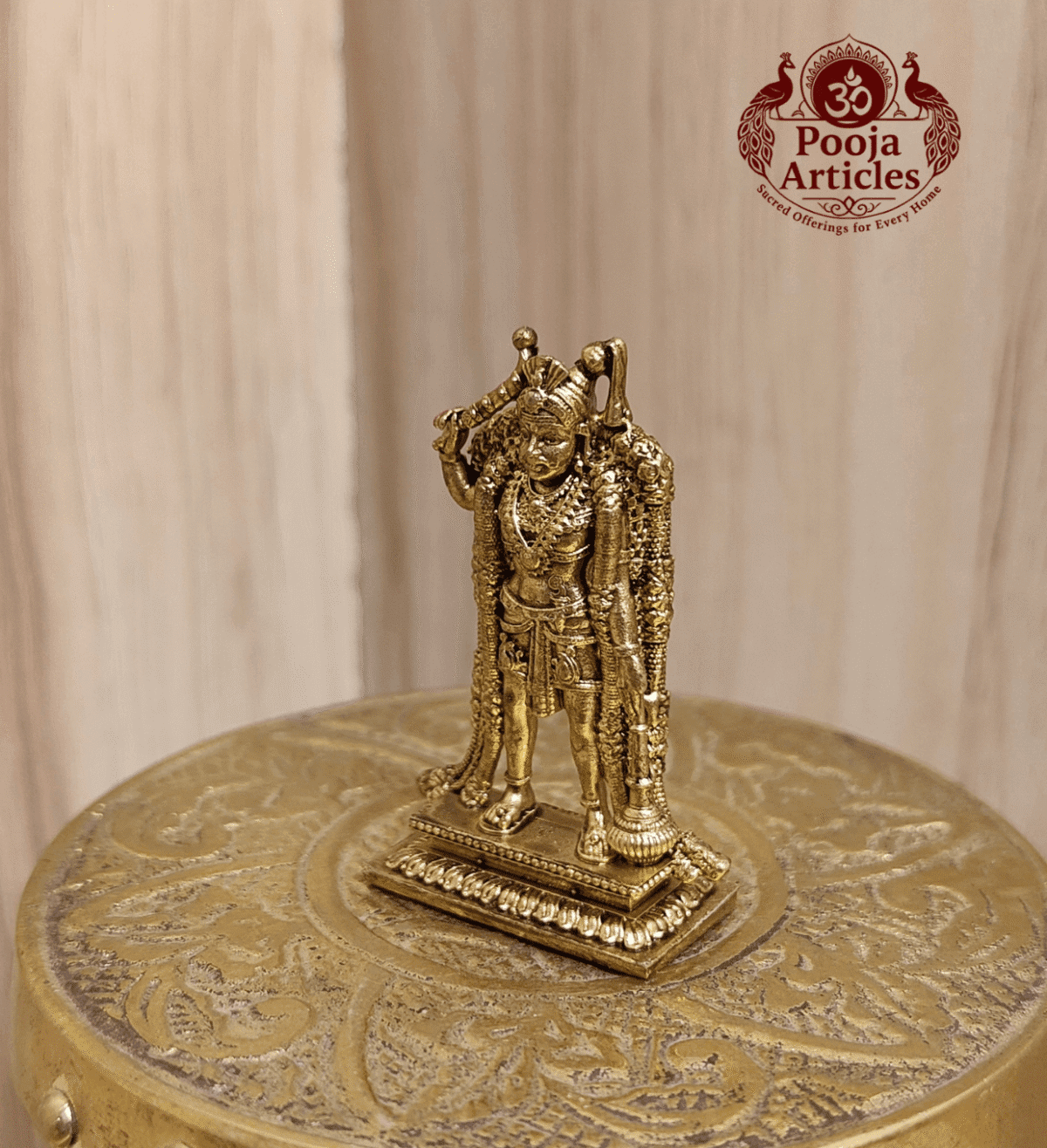 Buy Premium Brass Karuppasamy Statue 20 g, 1.6" – Mini Karuppasamy Swamy Idol for Home Pooja & Gifiting