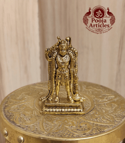 Buy Premium Brass Karuppasamy Statue 20 g, 1.6" – Mini Karuppasamy Swamy Idol for Home Pooja & Gifiting
