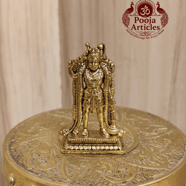 Buy Premium Brass Karuppasamy Statue 20 g, 1.6" – Mini Karuppasamy Swamy Idol for Home Pooja & Gifiting