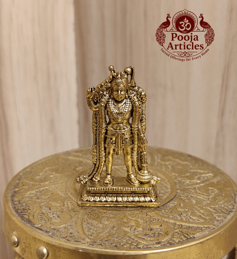 Buy Premium Brass Karuppasamy Statue 20 g, 1.6" – Mini Karuppasamy Swamy Idol for Home Pooja & Gifiting