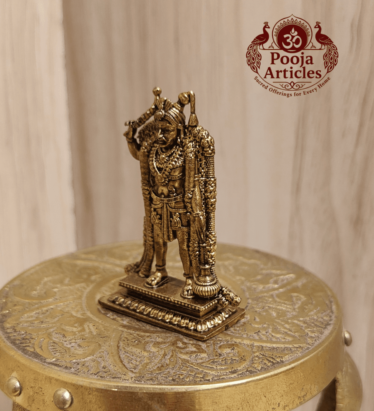 Buy Premium Brass Karuppasamy Statue 30 g, 1.9" – Mini Karuppasamy Swamy Idol For Home Use & Puja