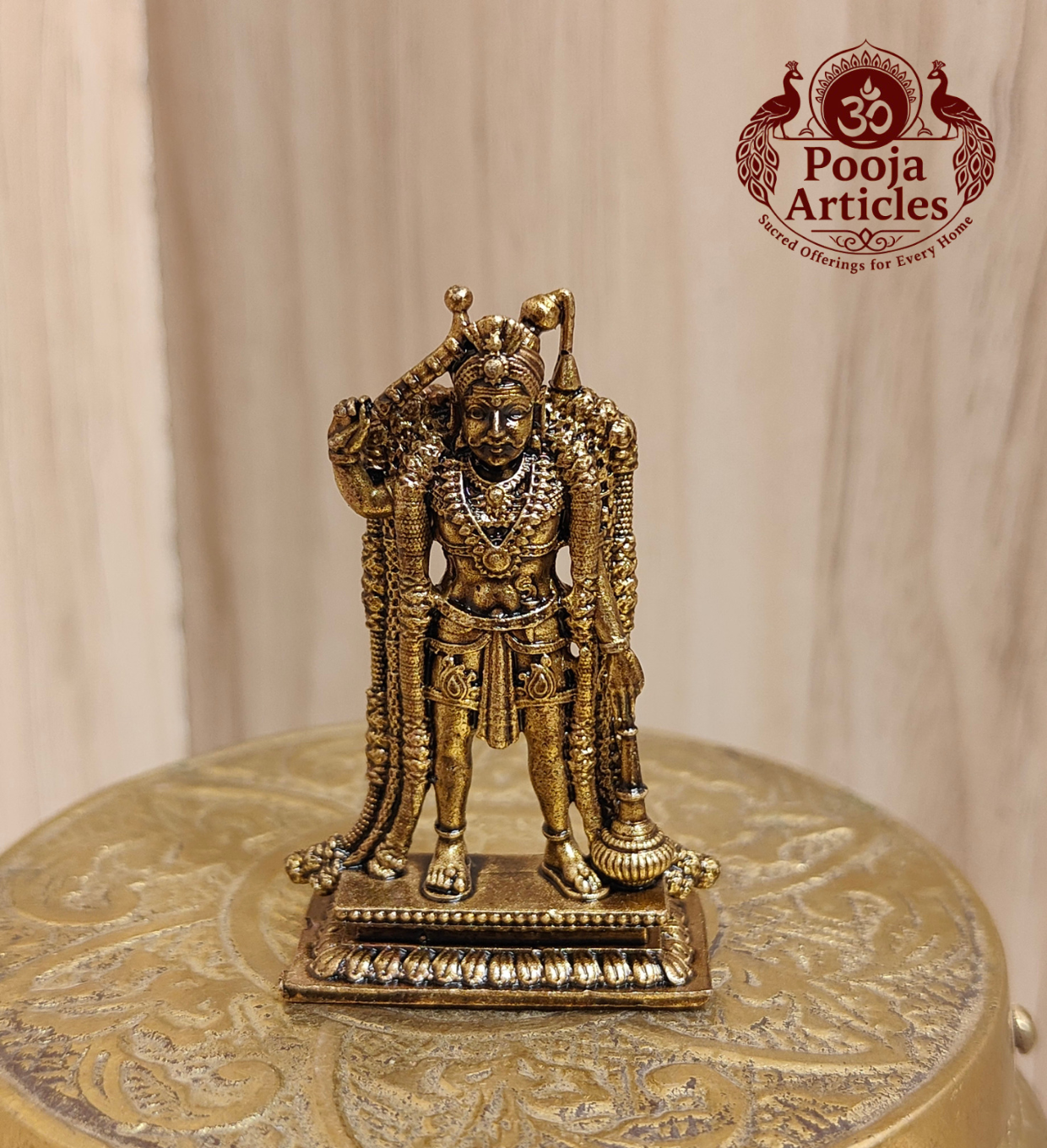 Buy Premium Brass Karuppasamy Statue 30 g, 1.9" – Mini Karuppasamy Swamy Idol For Home Use & Puja Buy Premium Brass Karuppasamy Statue 30 g, 1.9" – Mini Karuppasamy Swamy Idol For Home Use & Puja