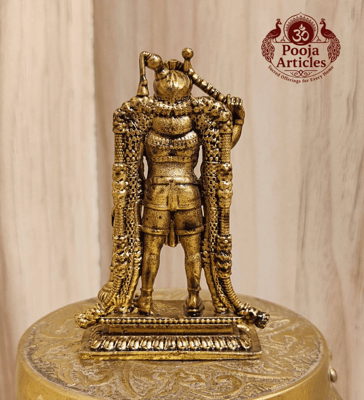 Buy Premium Brass Karuppasamy Statue 85 g, 3" – Mini Karuppasamy Swamy Idol For Home Use & Puja