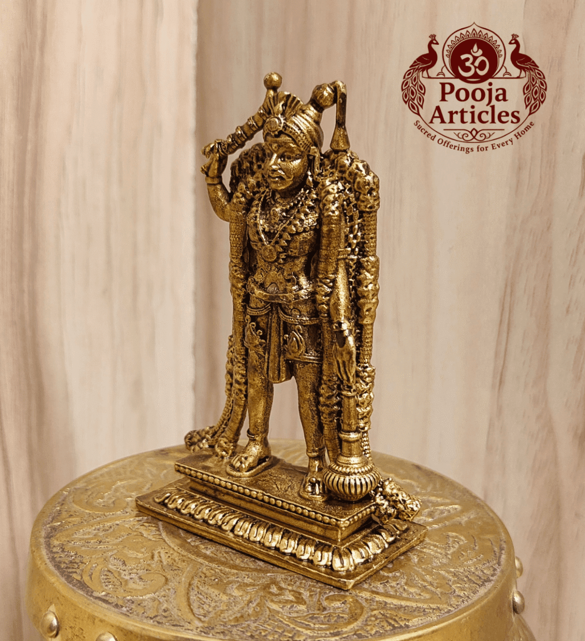 Buy Premium Brass Karuppasamy Statue 85 g, 3" – Mini Karuppasamy Swamy Idol For Home Use & Puja