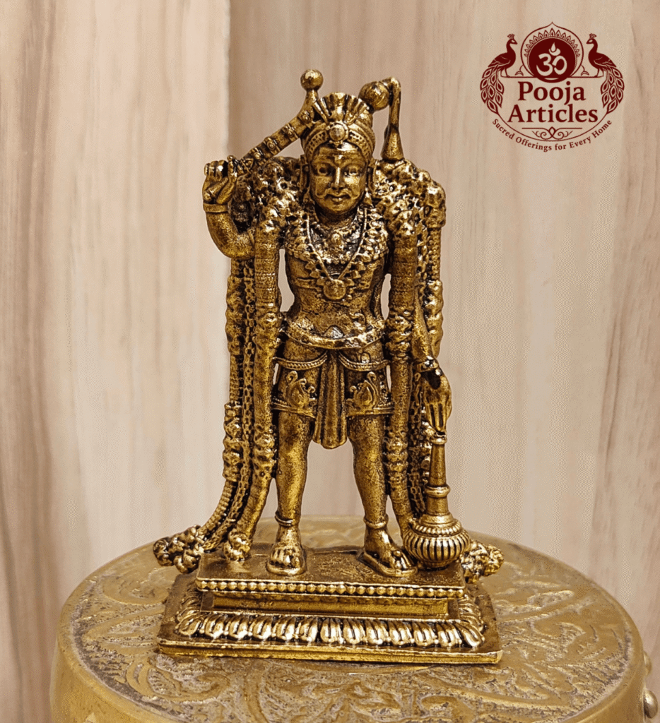 Buy Premium Brass Karuppasamy Statue 85 g, 3" – Mini Karuppasamy Swamy Idol For Home Use & Puja