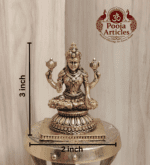 Buy Premium Brass Lakshmi Statue 100g, 3" – Pure Brass Lakshmi Idol for Wealth & Prosperity