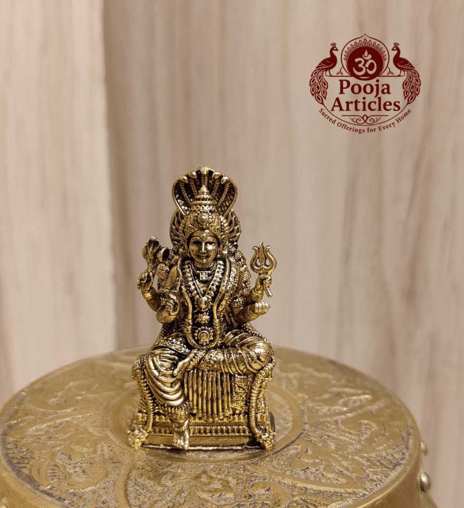 Buy Premium Brass Mariamman Statue 40g, 2" - Goddess Mariamman Idol for Home Pooja
