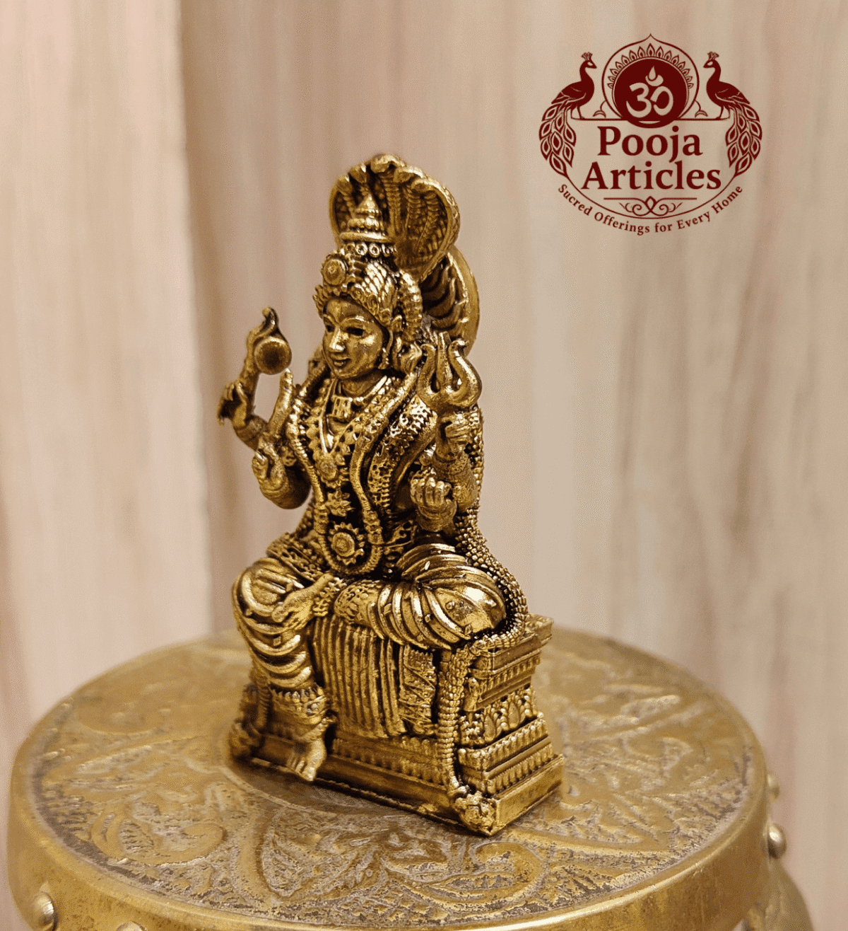 Buy Premium Brass Mariamman Statue 70g, 2.5" - Divine Goddess Mariamman Idol for Home Pooja