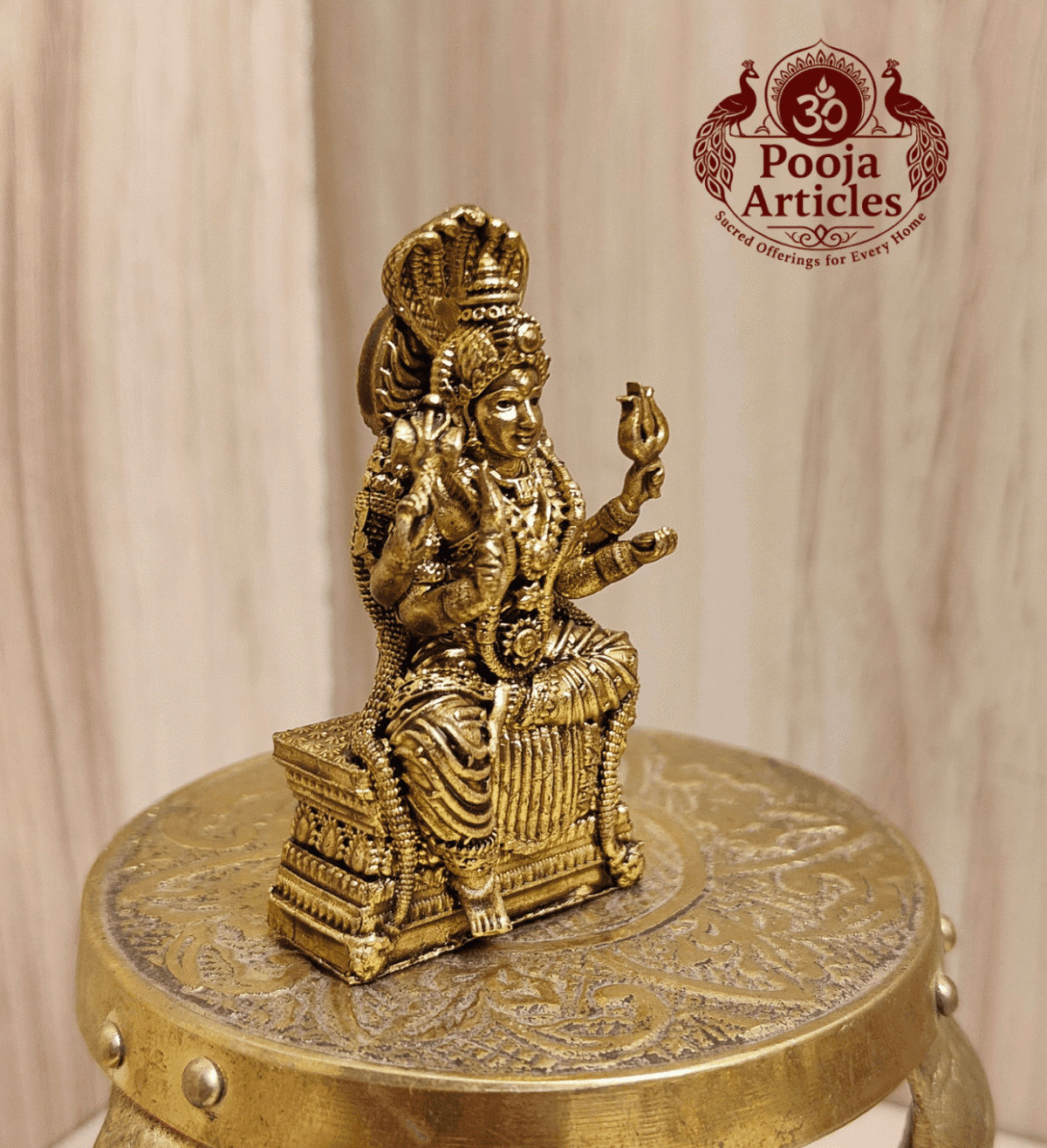 Buy Premium Brass Mariamman Statue 70g, 2.5" - Divine Goddess Mariamman Idol for Home Pooja