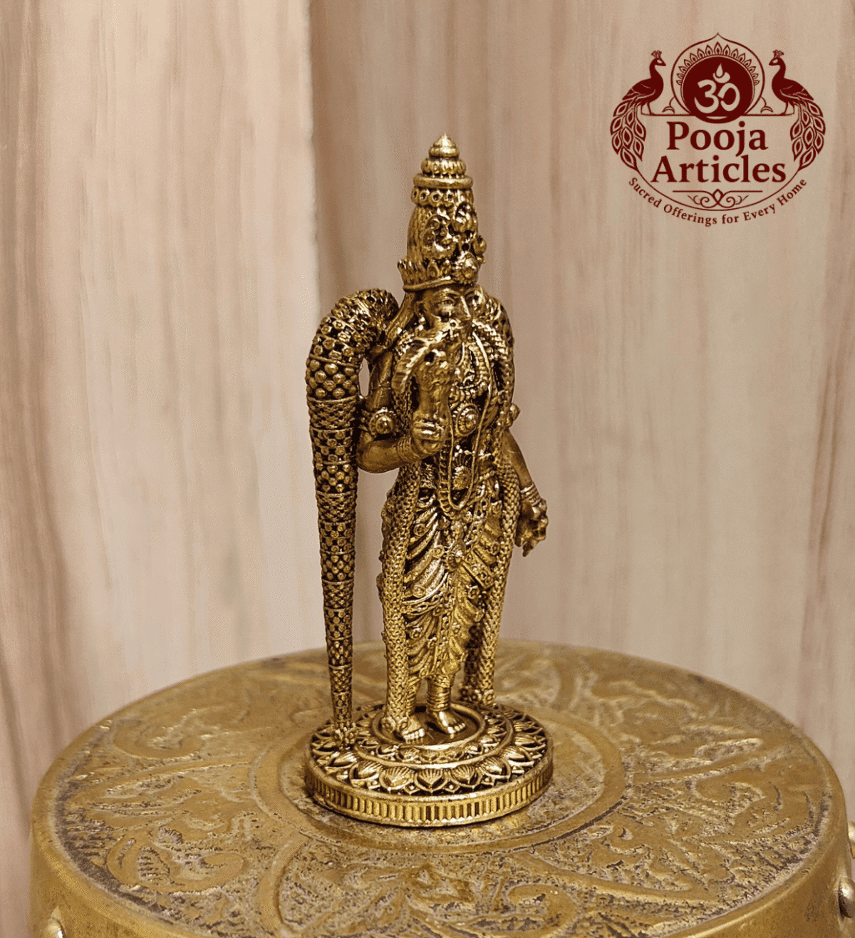Buy Premium Brass Meenakshi Amman Statue 45 g, 2.5" – Mini Goddess Idol for Home Pooja & Gifiting
