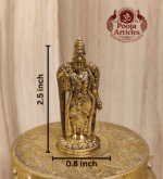 Buy Premium Brass Meenakshi Amman Statue 45 g, 2.5" – Mini Goddess Idol for Home Pooja & Gifiting
