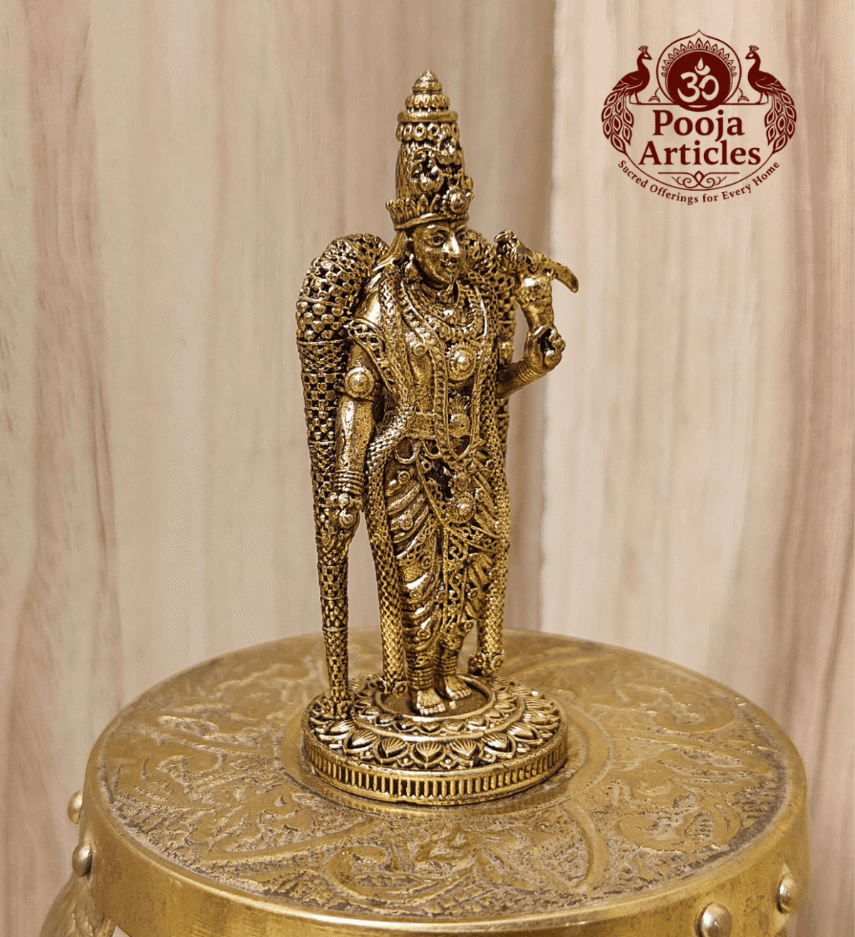 Buy Premium Brass Meenakshi Amman Statue 70 g, 3" – Mini Goddess Idol for Home Pooja & Gifiting