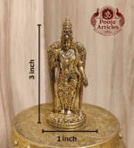 Buy Premium Brass Meenakshi Amman Statue 70 g, 3" – Mini Goddess Idol for Home Pooja & Gifiting
